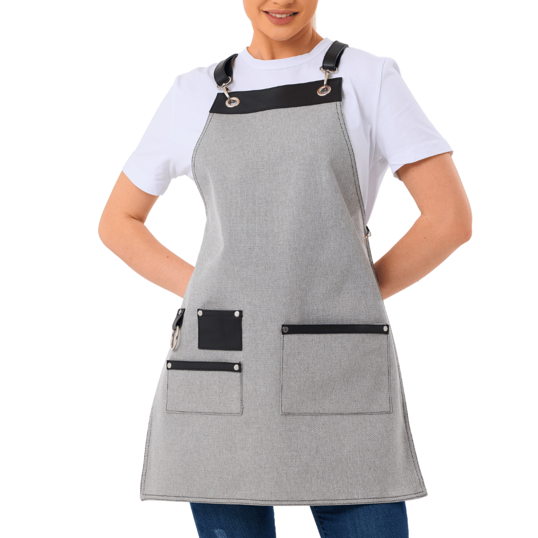 New York Apron - Silver Grey