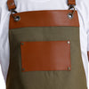 Personalised Premium Apron with Vegan Leather Accents