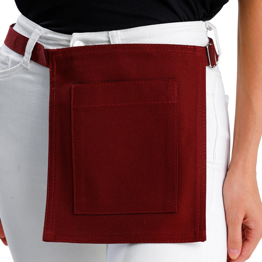 Riga Waist Apron - Burgundy Red