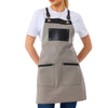Personalised Premium Apron with Vegan Leather Accents