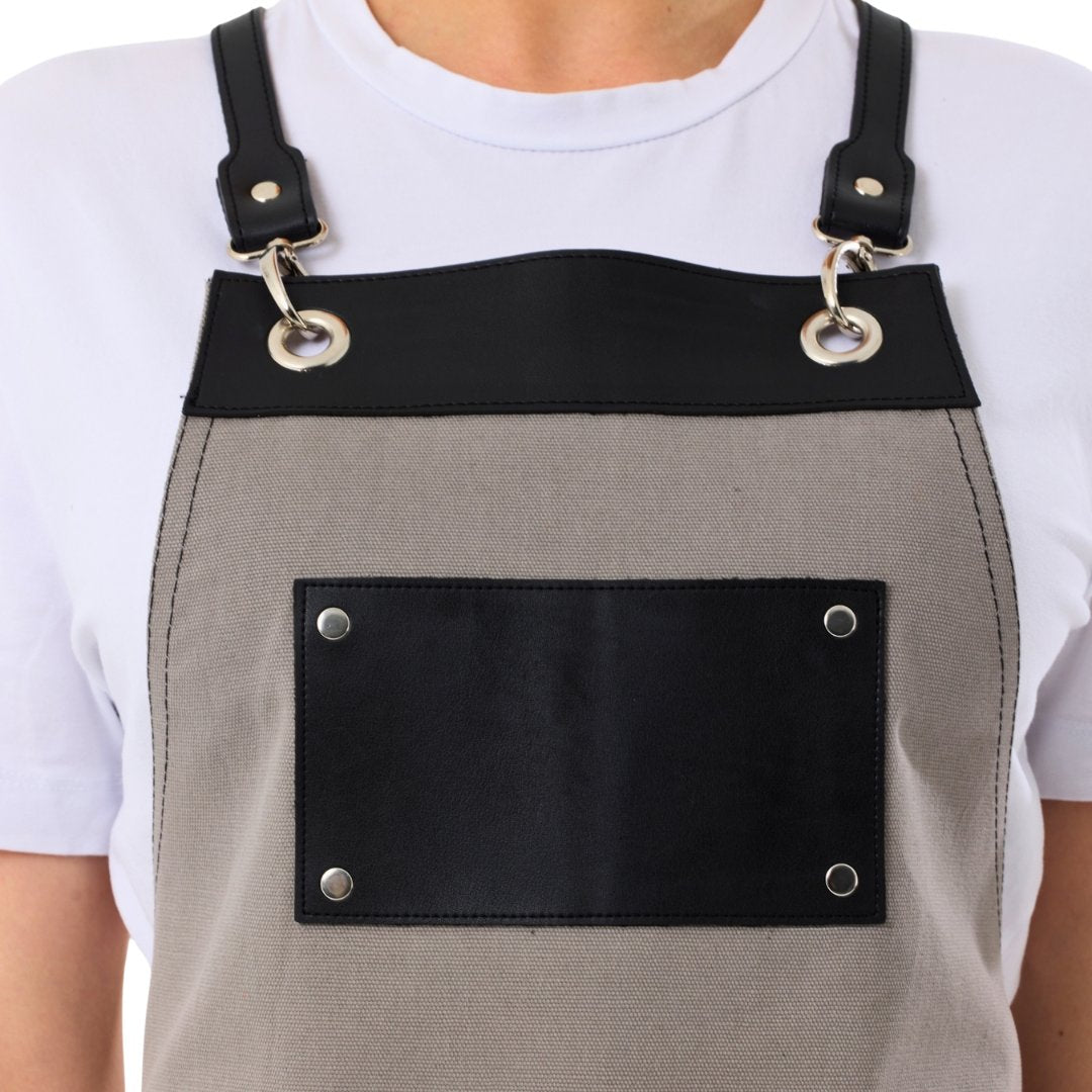 Personalised Premium Apron with Vegan Leather Accents