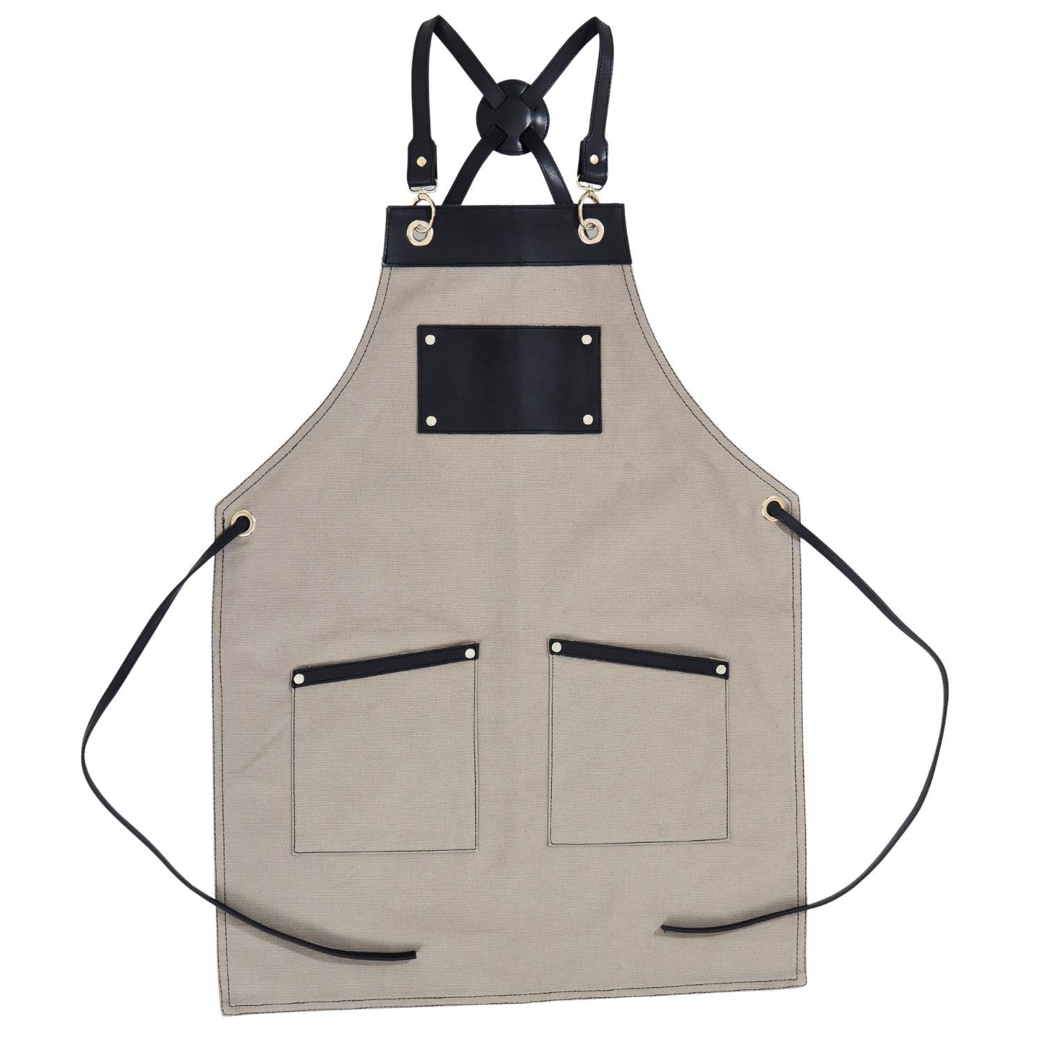 Personalised Premium Apron with Vegan Leather Accents
